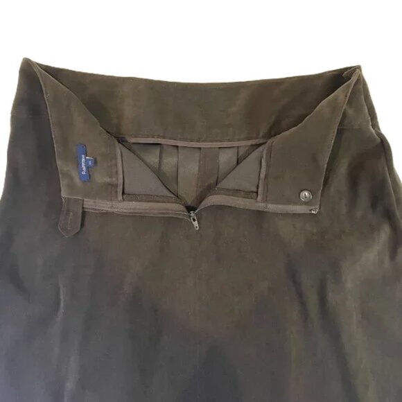 Reitmans Vintage Brown Pleated Skirt Soft Brushed Stretch Stretch Size 10/11 - Picture 3 of 10